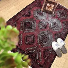 ペルシャ絨毯 ヴィンテージラグ 160×103cm 手織り オールドpersia