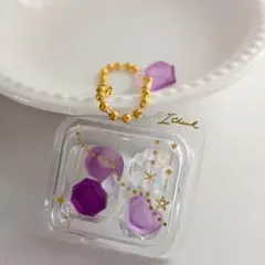 ☆琥珀糖　パープル　ブリスターパッケージ　レジンチャーム