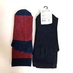 新品未使用◇UNIQLO 5本指ソックス 靴下　メンズ25-27cm　2組セット
