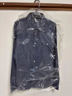 AZUL ダークブルー デニムシャツ Mサイズ クリーニング済み