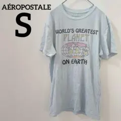 １点もの✨AÉROPOSTALE 【S】 Tシャツ 半袖 ライトブルー