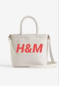 H&M ホワイト クロコダイル型押し ショルダーバッグ