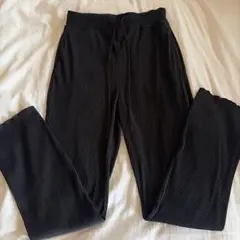 GU ストライプ ブラックパンツ Sサイズ