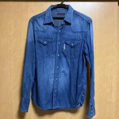 BLUE/BLUE デニム長袖ウエスタンシャツ