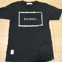 DOWBL ボックスロゴ ピチT　Tシャツ ブラック