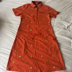 marie claire オレンジ ポロワンピース M