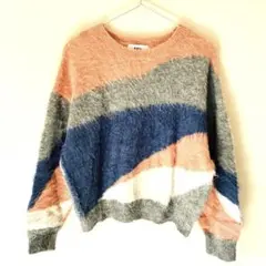 AZUL BY MOUSSY アズールバイマウジー　カラーニット　ボーダー