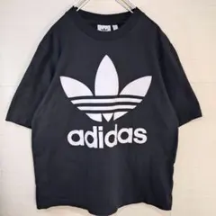 アディダスオリジナルス　Tシャツ　トレフォイル　ビッグロゴ　ブラック