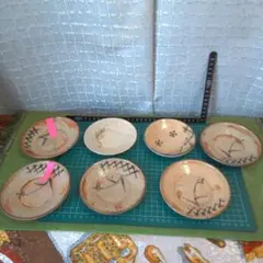 豊楽焼　六代　大喜豊助作　染付鶴文　楽茶碗　九代豊助極め箱　C　R7259 豊楽焼 六代 大喜豊助作 染付鶴文 楽茶碗 九代豊助