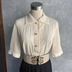 古着　ヴィンテージ 総柄シャツ　ポリシャツ used ビンテージ　レトロ　希少