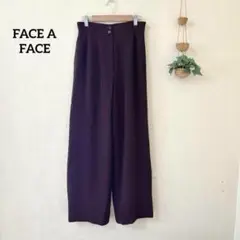 フェイスアフェイス ブラウン ワイドパンツ ガウチョパンツ 42
