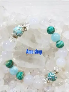 ラリマー パワーストーン 天然石 ブレスレット ホワイトセージのおまけ付き