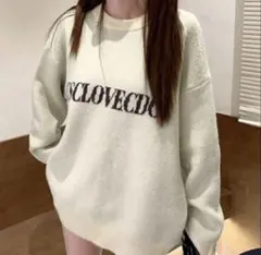 CSCLOVEO ロゴニット セーター 長袖