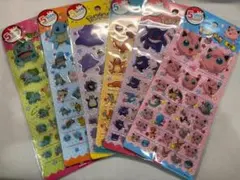 《６枚セット》【日本未発売韓国限定】ポケモンシール＊5サイズステッカー5size