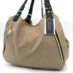 【新品】リネーム　トートバッグ　A4可能　タグ付　ゴールド金具　ナイロン　レザー