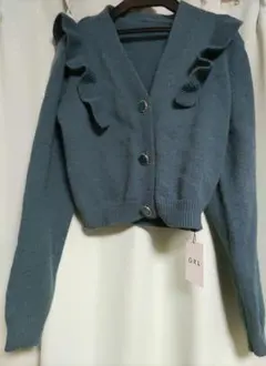 グレイル GRL ショルダーフリルショート丈カーディガン