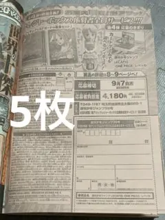 トレジャーボックス応募者全員サービス　レベッカ　応募シートのみ　5枚