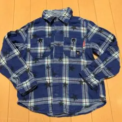 ミキハウス double B 110 長袖シャツ チェック　綿 100%
