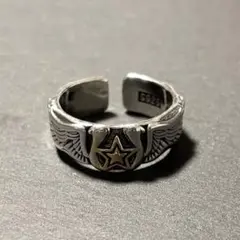 【新品未使用】収納袋付き 星 翼 ウィング メキシカン ヴィンテージリング