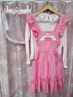 ナイルパーチ ジャンスカ カットソー エプロン 3点セット マイメロ ロリィタ