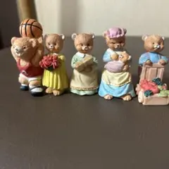 テディベア ミニチュア フィギュア 5体セット