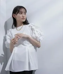 NATURAL BEAUTY BASIC パフスリーブ ブラウス 半袖のサムネイル