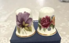 花柄 シンブル 2個セット