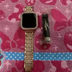 Apple Watch用 ストーン装飾バンド ローズゴールド