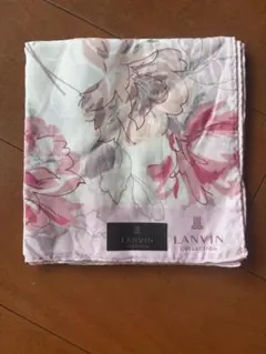 LANVIN 花柄ハンカチ 大判のサムネイル