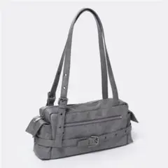 Samo ondoh グレー スエード風 ショルダーバッグ