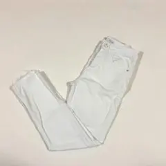 ZARA ホワイト スキニージーンズ 切りっぱなし　EUR34 XS〜S