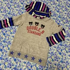 ダブルビー　重ね着風パーカー