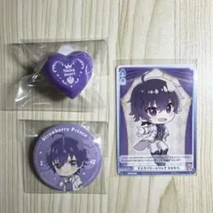 すとぷり ななもり。缶バッジとカードとリングライトのセット。