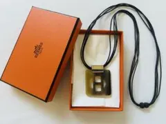 HERMES エルメス Hロゴ バッファローホーン ネックレス 夏アクセサリーのサムネイル