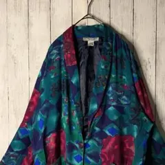 希少 90s vintage Topys アート総柄ブルゾン フランスライセンス 