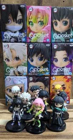 【新品未使用未開封品】鬼滅の刃柱9体セット　Qposket フィギュア 開封品】Qposket petit 鬼滅の刃 柱 全9種セット ディスプレイ