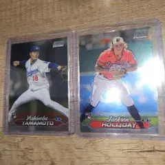 2024 topps chrome 山本由伸RC VS ジャクソン・ホリデーRC