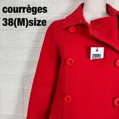 courreges グレージュ ウール混 ピーコート326のサムネイル