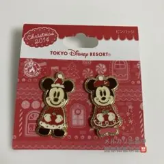 ディズニー　2014年　クリスマス　限定　ピン　ミッキー　ミニー　ピンバッジ