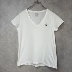 Polo Ralph Lauren ホワイト Vネック Tシャツ S