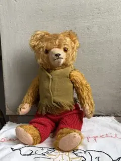 アンティーク テディベア 服を着ているテディ ぬいぐるみ ドイツ
