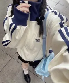 ワンポイント刺繍トラックジャケット