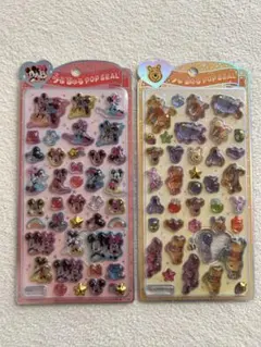 うるちゅるポップシール　ディズニー　ドナルド＆デイジー　ミッキー＆ミニー