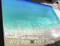 ✨ 月光に包まれる海 蓄光オーシャンアート 本物の砂×三層の波「受注