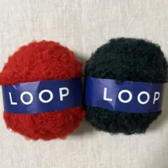 毛糸・ダルマ・LOOP・2色2玉