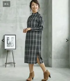 【新品】身長の小さい方でも着れる秋冬ワンピース♡黒色♡他色にパープルもあります