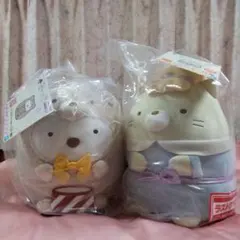 ♥一番くじラストワン賞すみっコぐらしぬいぐるみ（しろくまおもちゃ・ねこおもちゃ）