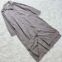 IENA コットン シルク ロングシャツ ワンピース グレージュ 比翼 36