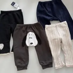 ベビーズボン スヌーピー パンツセット レギンス 4点 西松屋　80 90