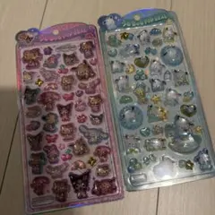 うるちゅるPOPシール　サンリオ　ポチャッコ　日焼けキティー　2枚セット